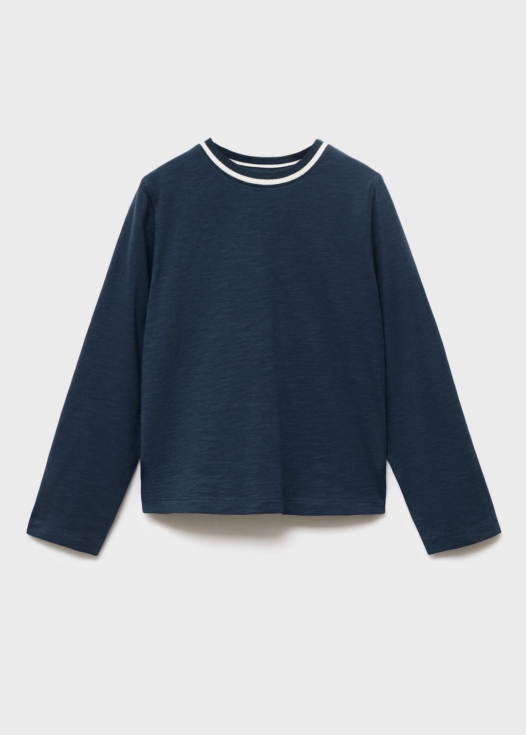 Contrast neck t-shirt