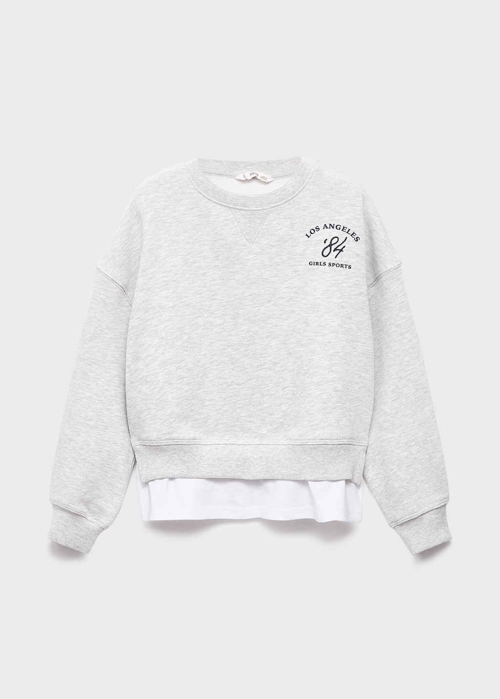 Mango Sweat Gris Chiné Clair - Enfants - 13-14 Ans - Kids In White