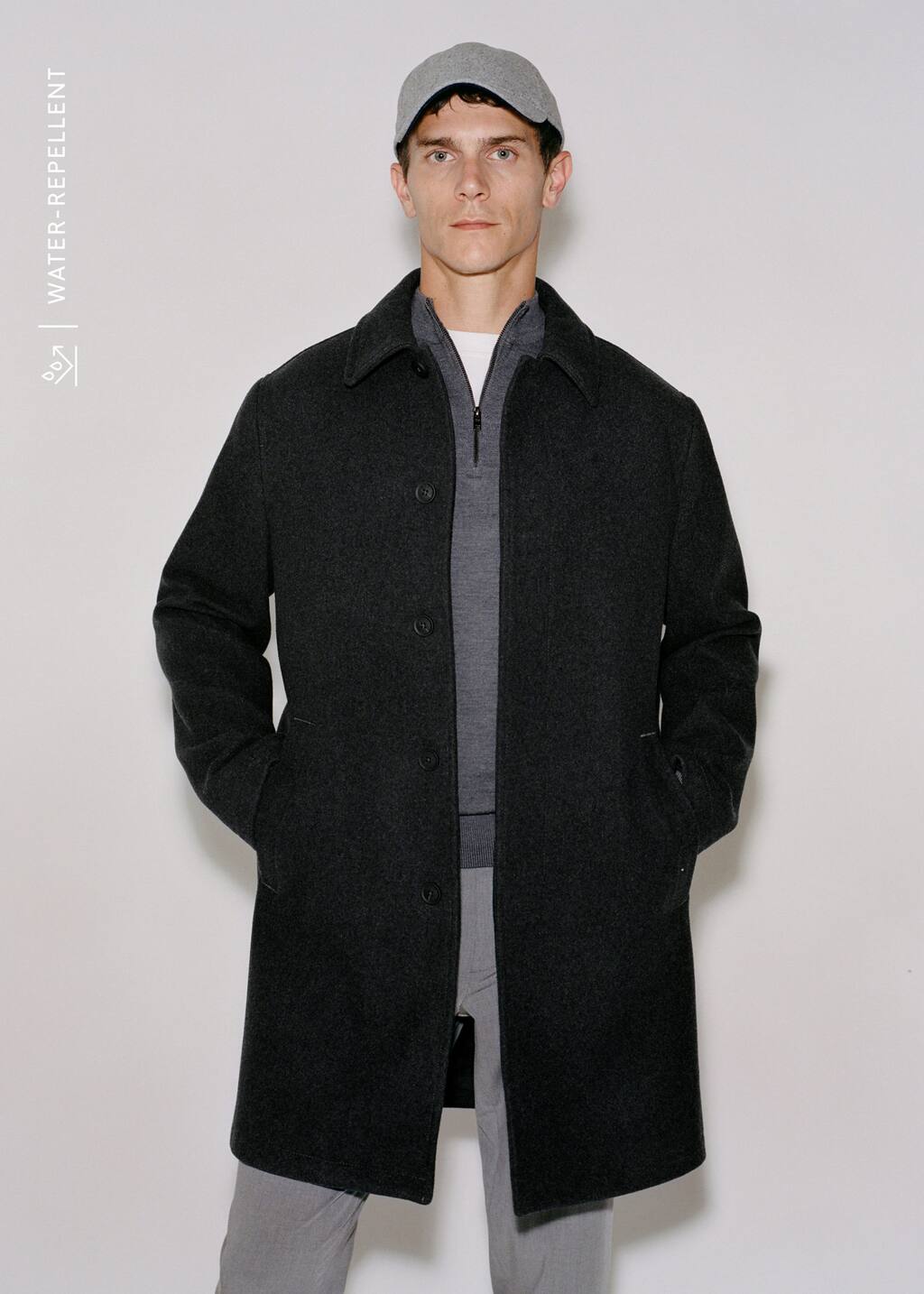 water resistant wool coat