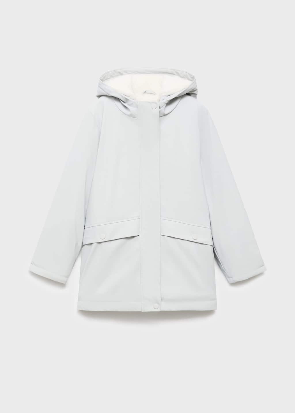 Hooded water-repellent coat