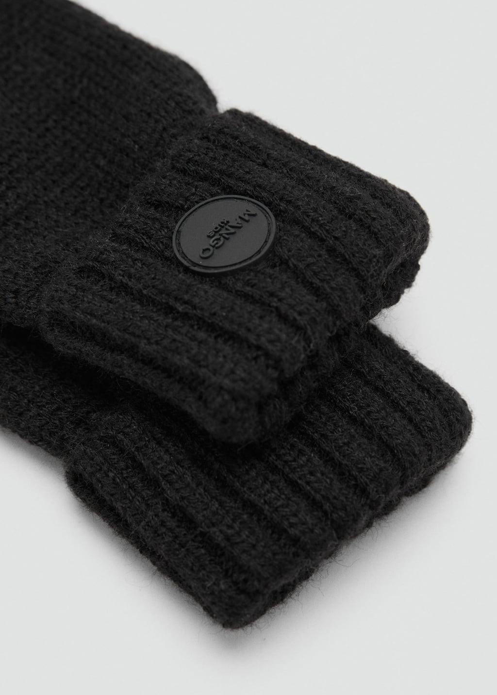 Mango Kids' Knitted Gloves Black