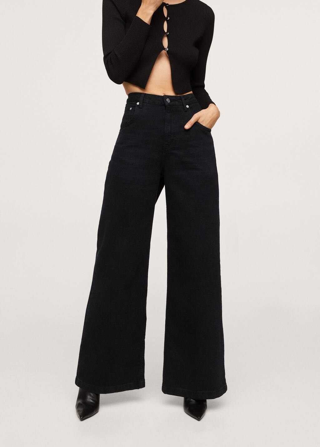 mango wide leg pants