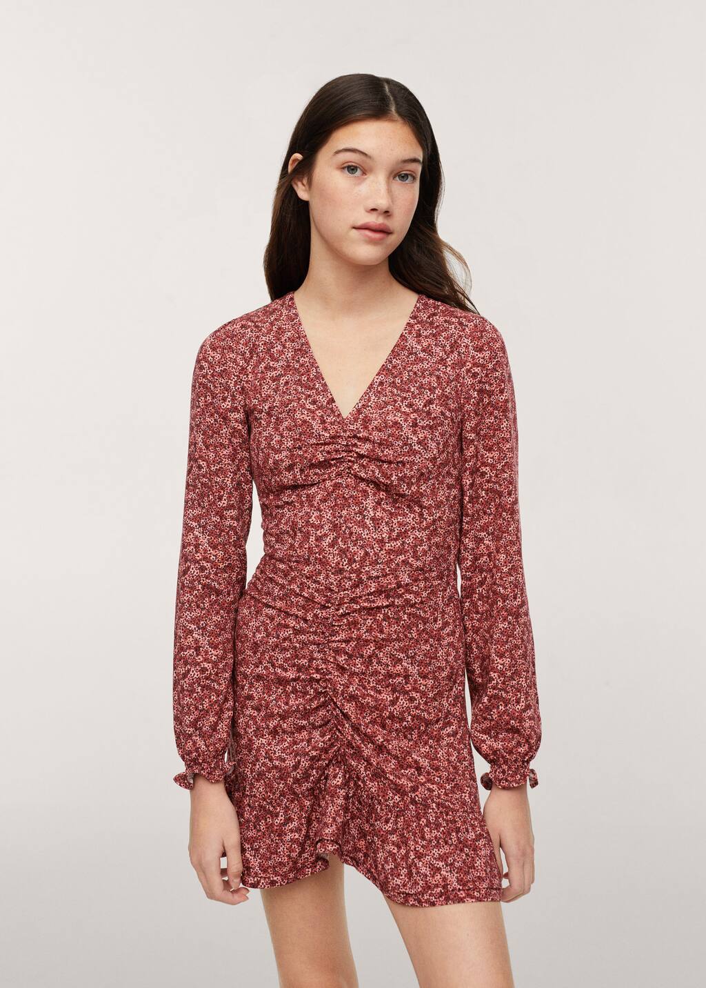 red chiffon dress plus size