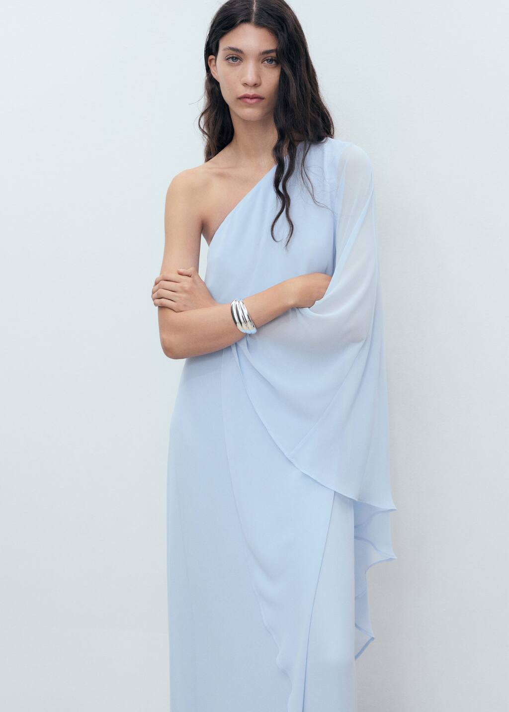 Asymmetrical double-layer dress