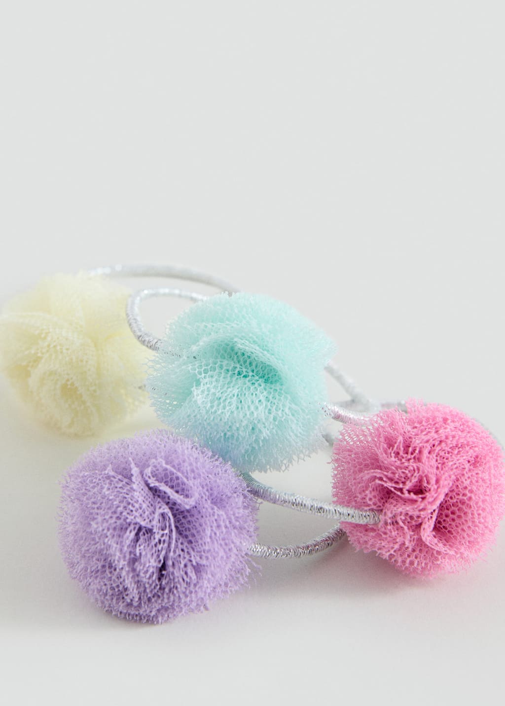 Mango Pack Of 4 Scrunchies Pink