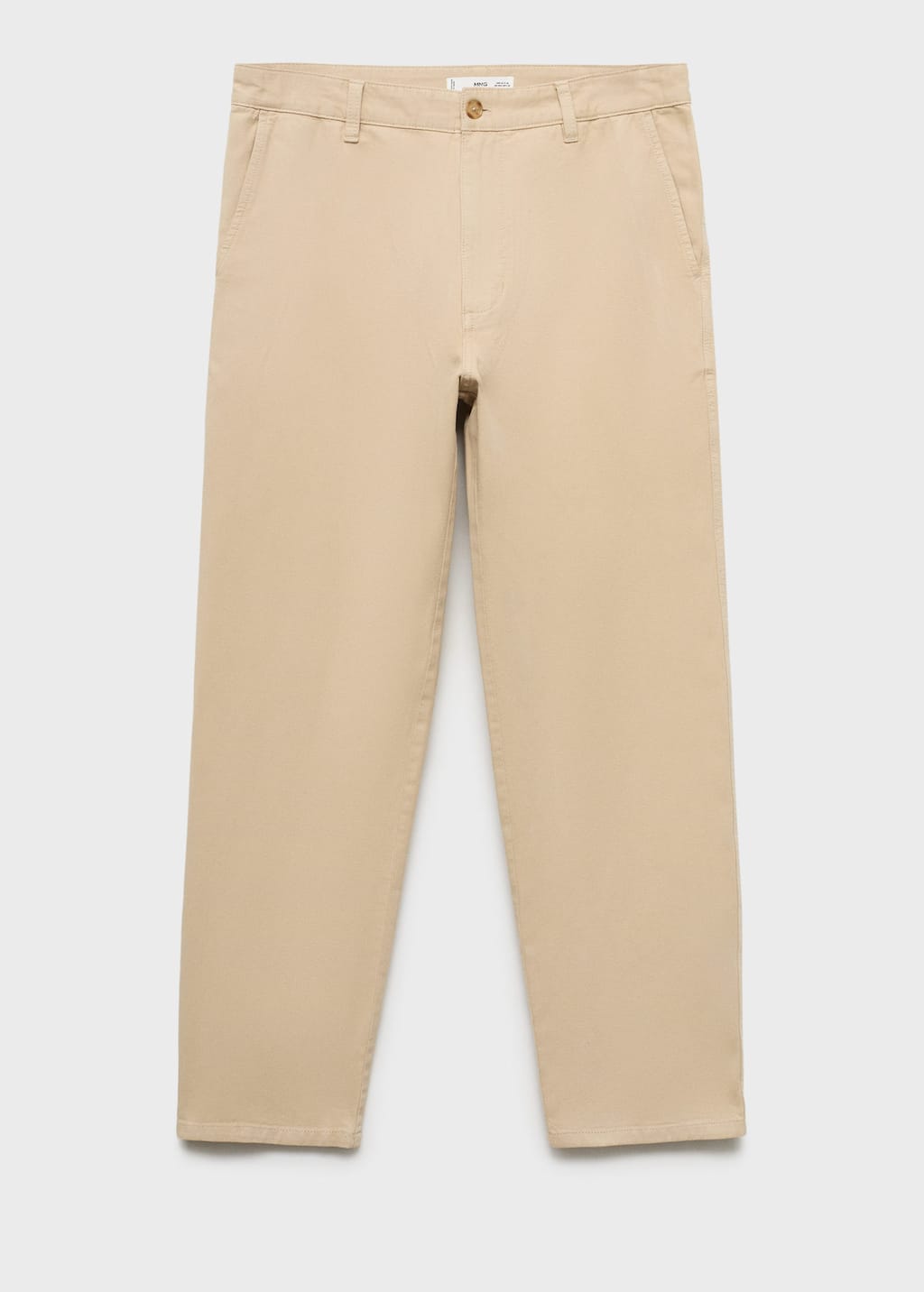 Mango Man Regular-fit Jeans Made From A Cotton-linen Blend Beige
