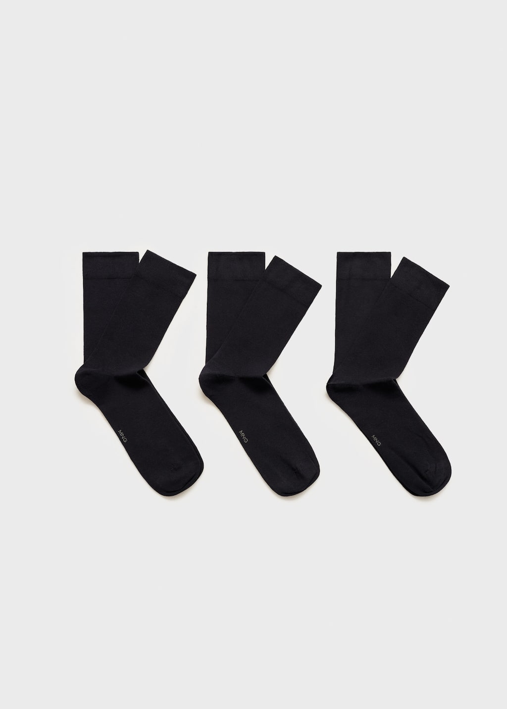 Mango Man Pack Of 3 Cotton Socks Dark Navy