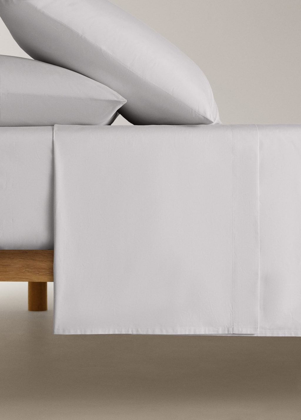 Mango Home Drap Plat Percale De Coton Lit 90 Cm Gris - Home - Lit 90 Cm - In Gray
