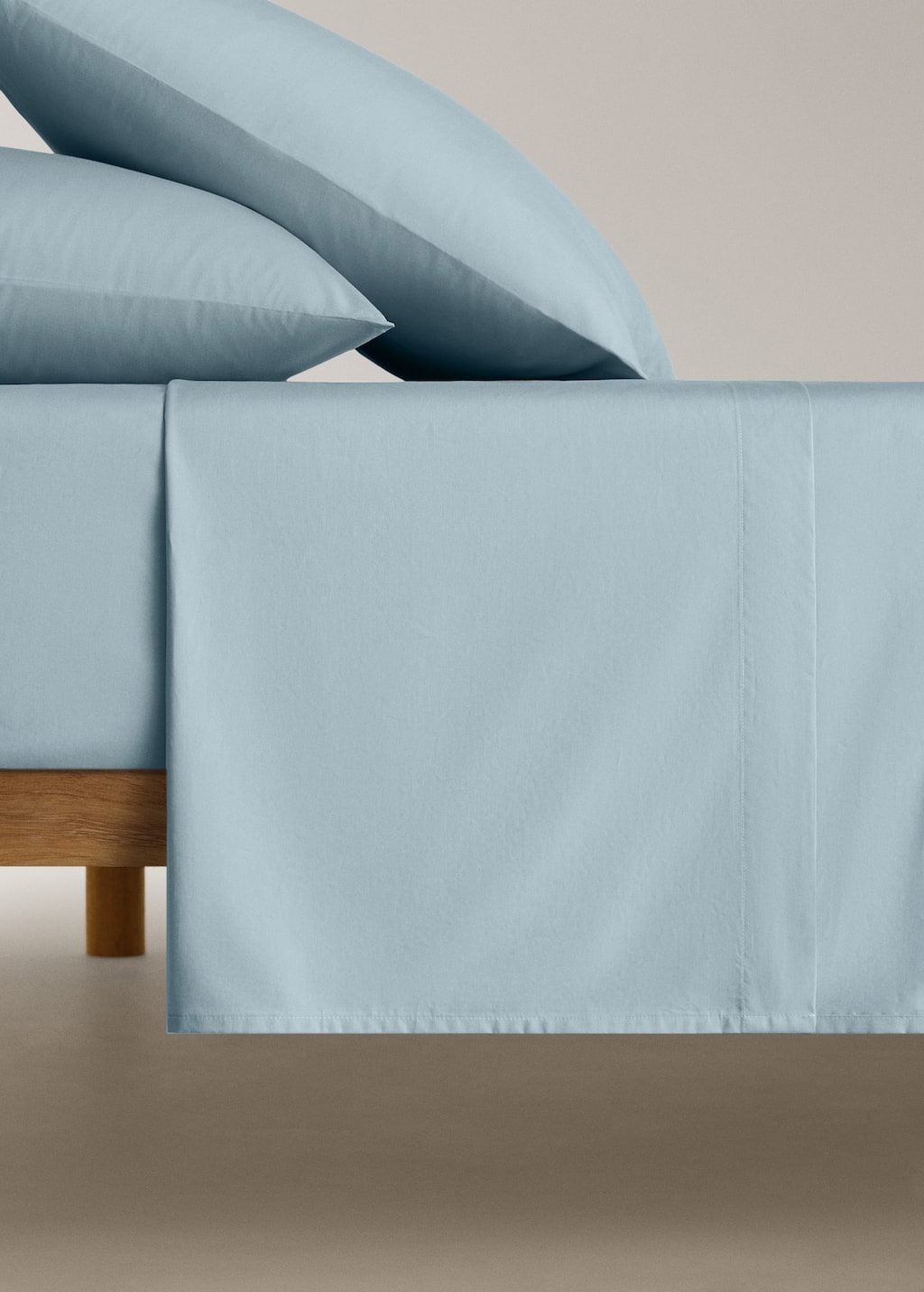 Mango Home Drap Plat Percale De Coton Lit 150/160 Cm Bleu - Home - Lit 150/160 Cm - In Blue