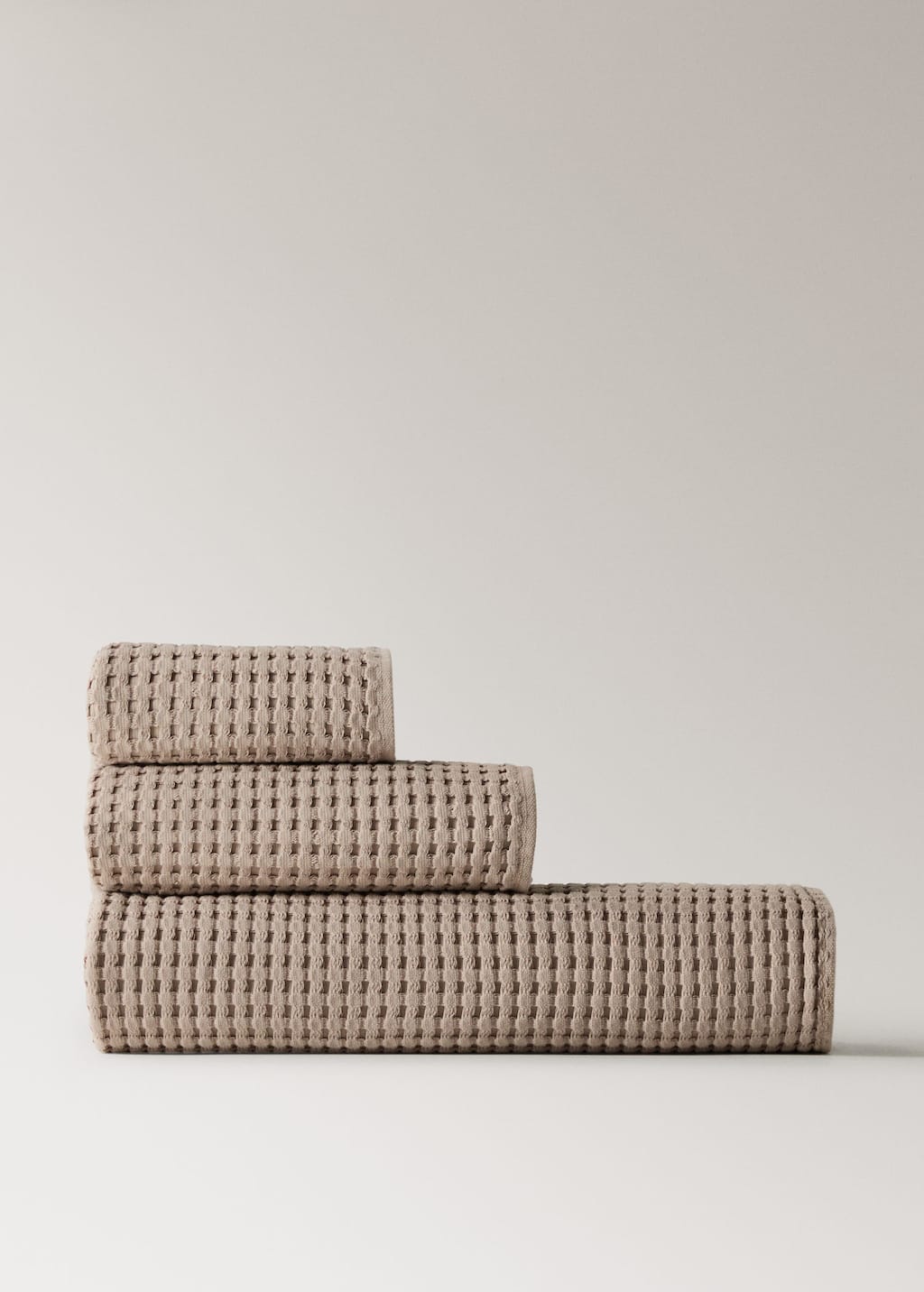 Mango Home Cotton Waffle Washbasin Towel Medium Brown