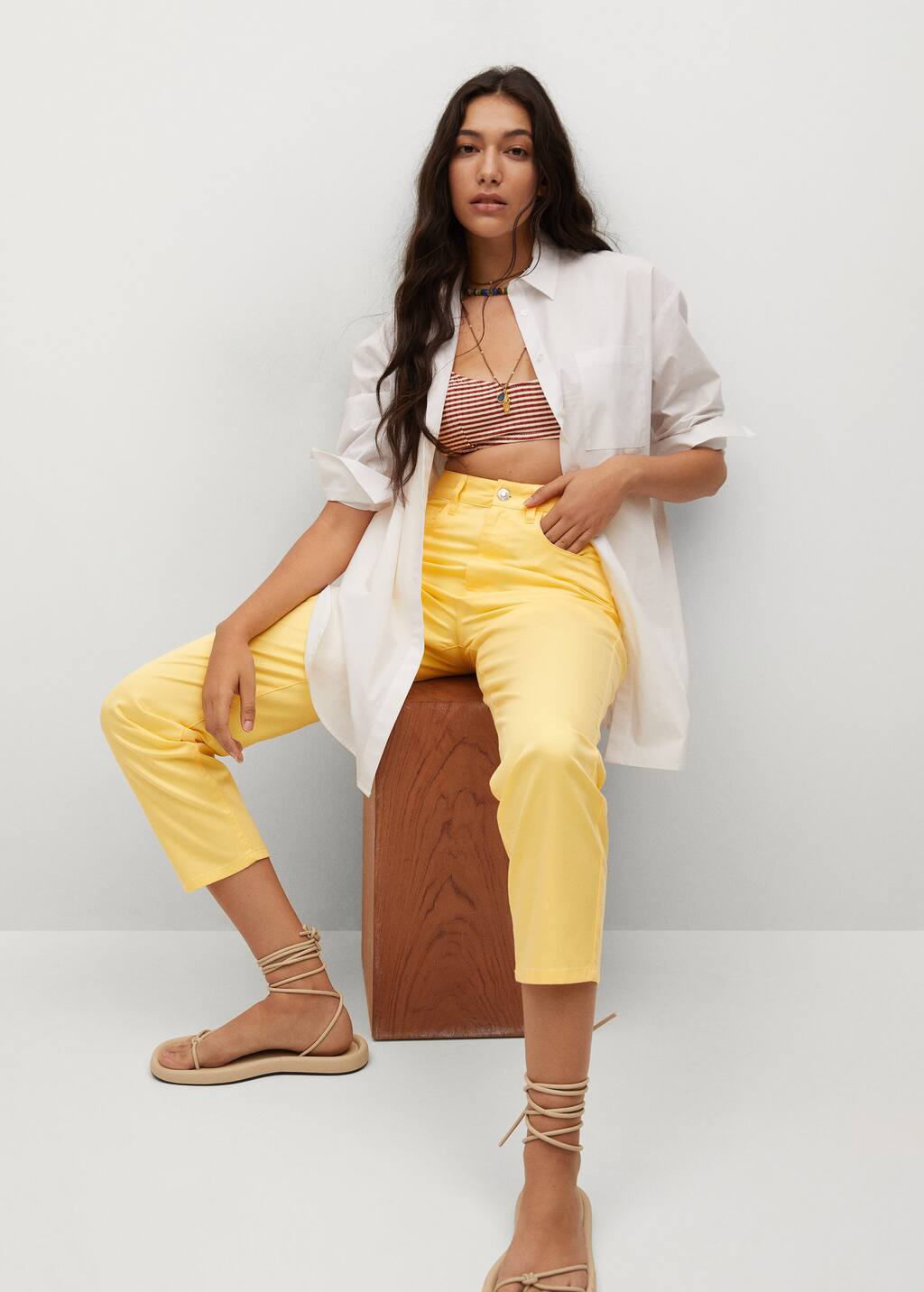 mango yellow pants