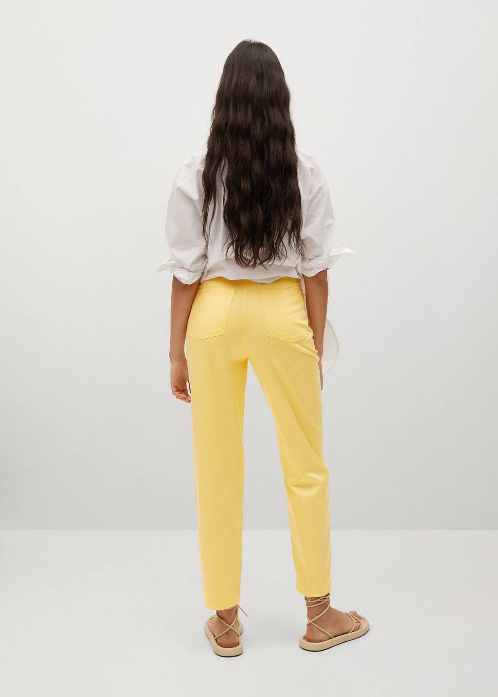 mango yellow trousers