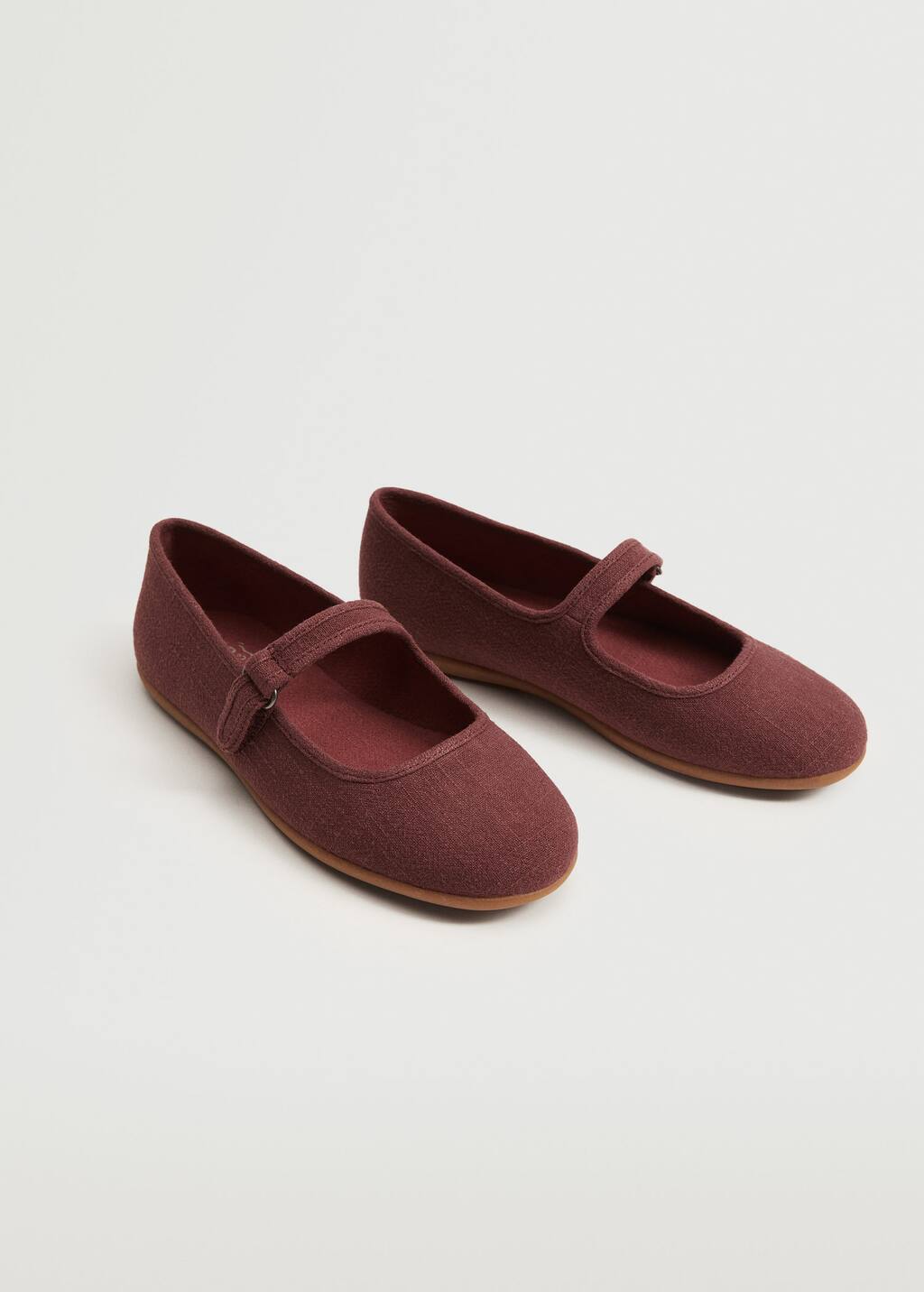 Velcro fastening straps ballerina - Woman | Mango Lebanon