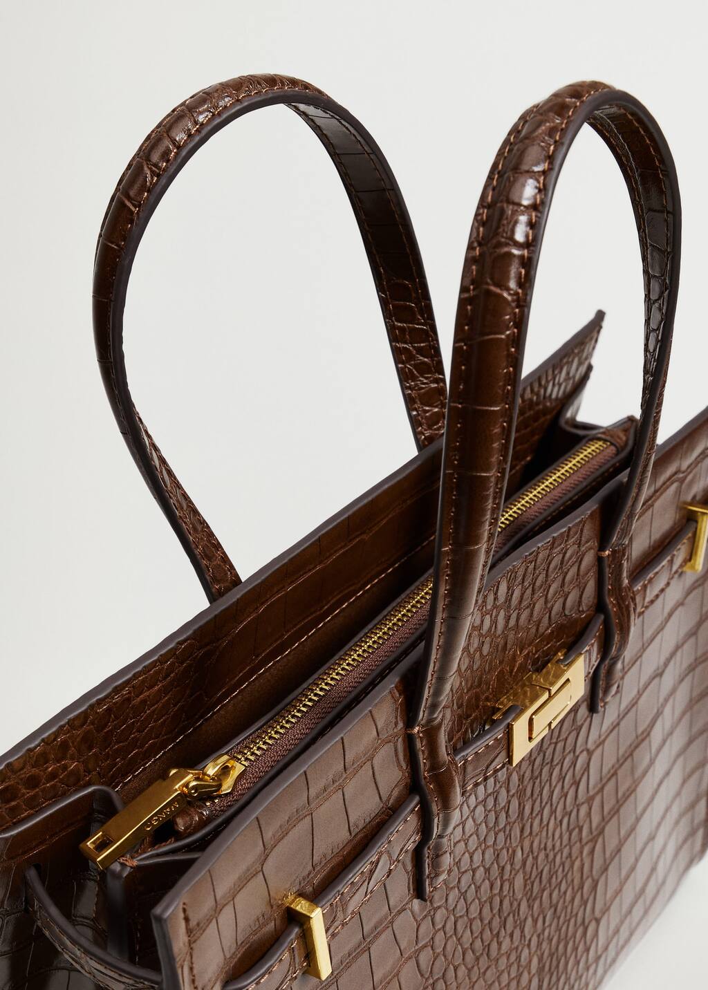 croc effect bolsauette bolsa mango