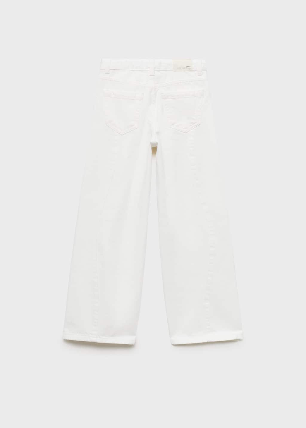 Wide leg jeans with seam detail