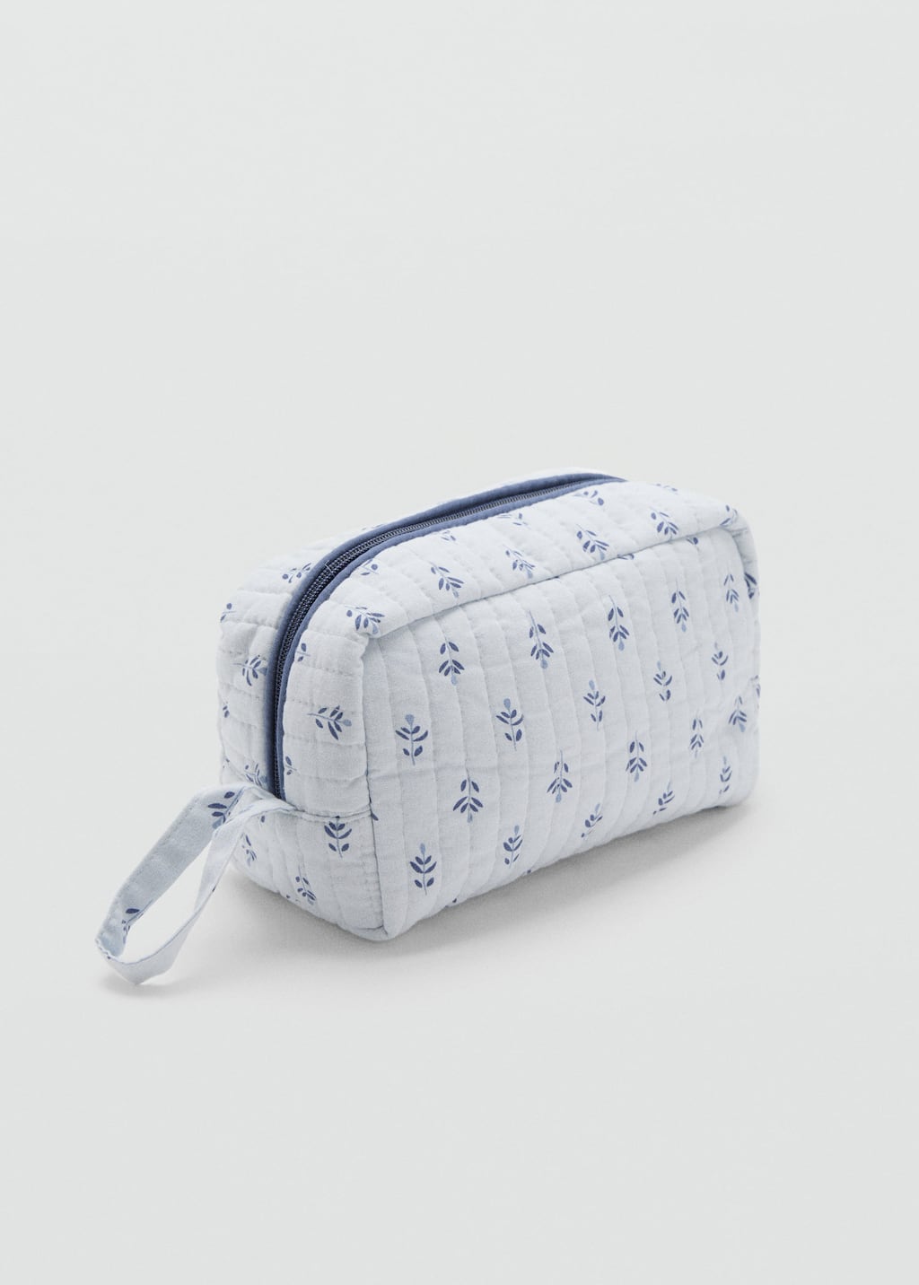Mango Printed Cosmetic Bag Sky Blue In Multi