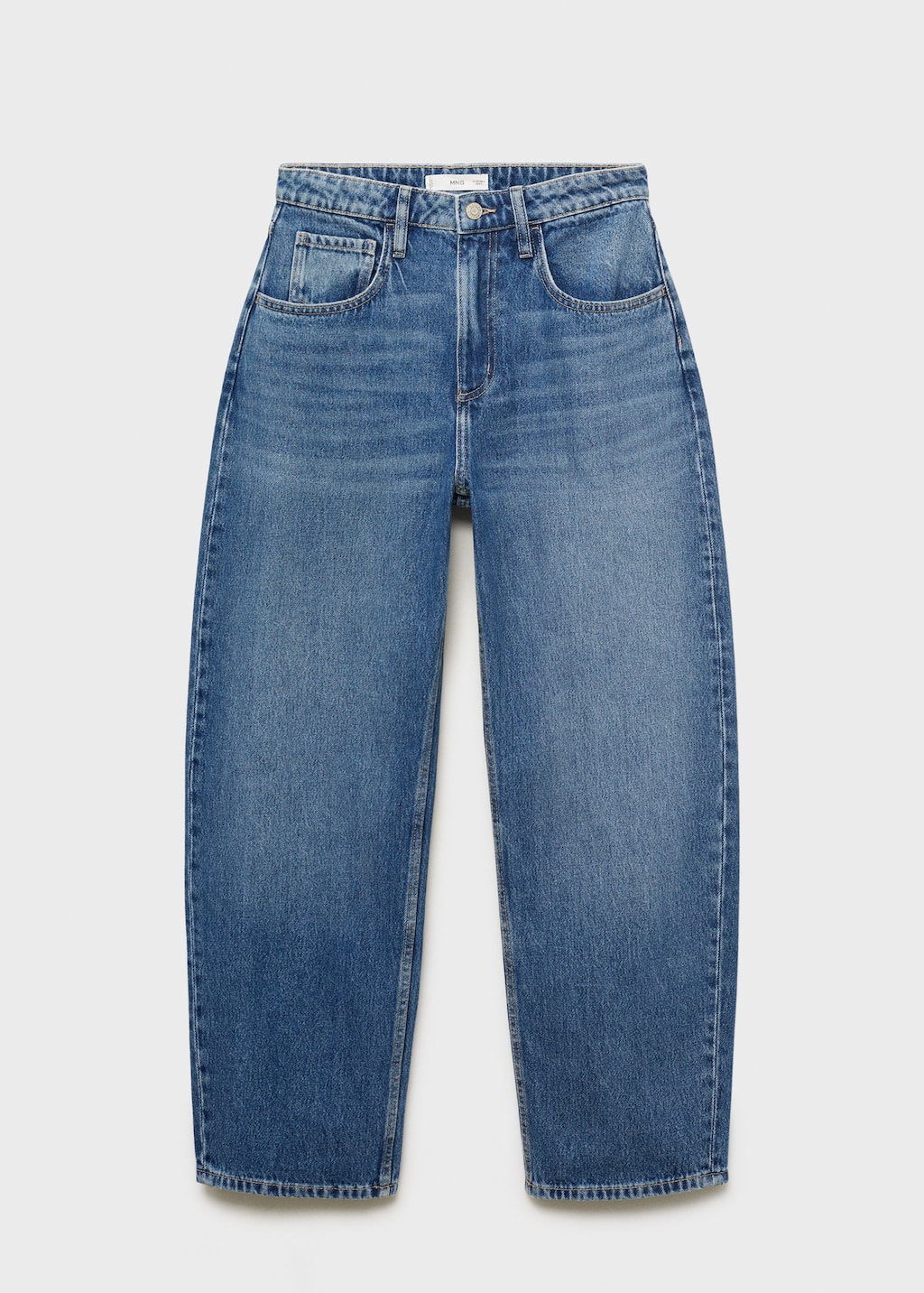 Mango High-rise Balloon Jeans In Blue
