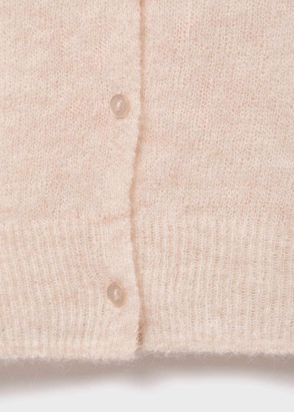 Short wool cardigan