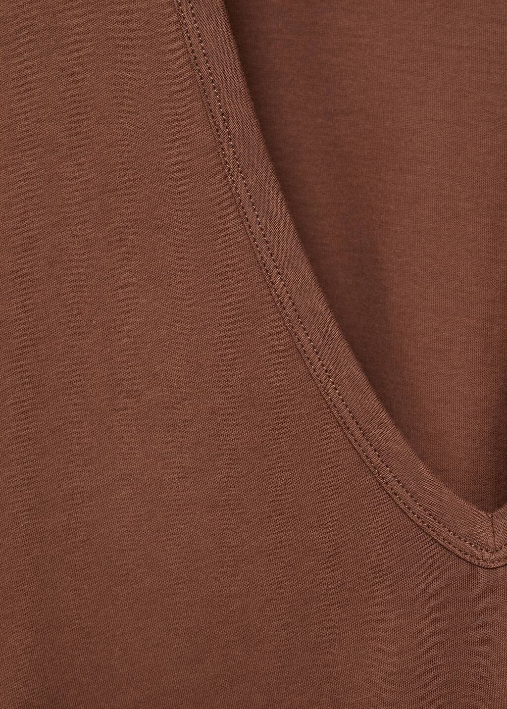 Cotton pajama t-shirt with sleeve detail