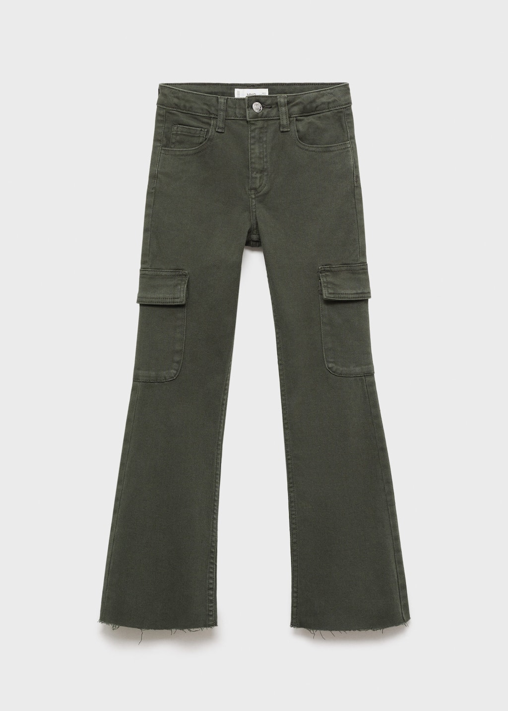 Mango Jean Cargo Flare Vert Forêt - Enfants - 13-14 Ans - Kids In Black
