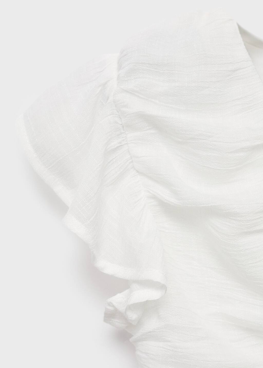 Ruffled shirred blouse
