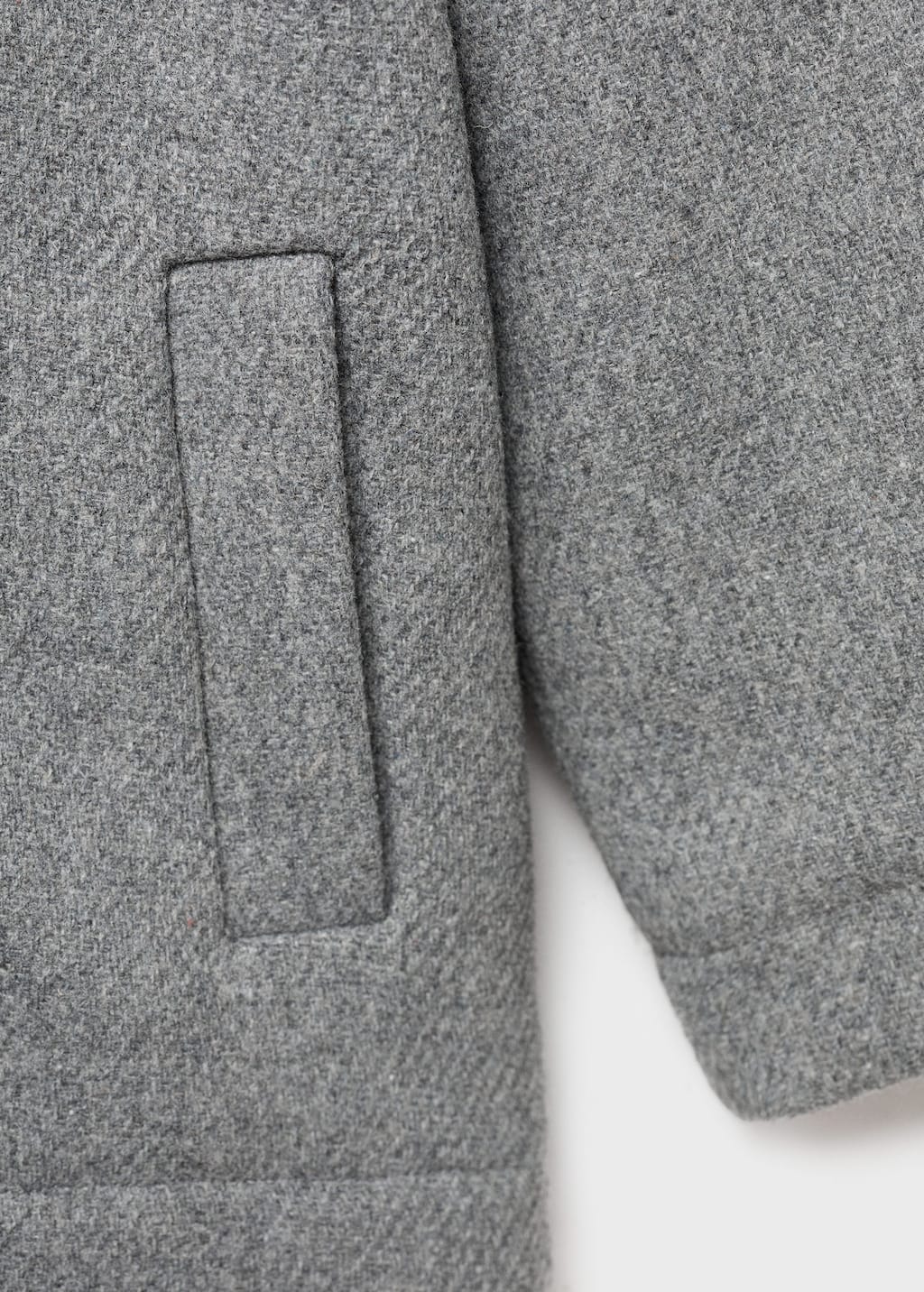 Hooded coat with shearling-effect lining