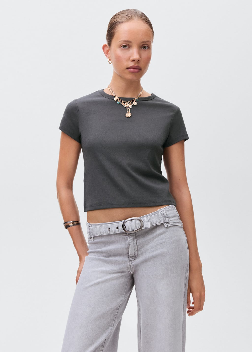 Fitted cotton t-shirt