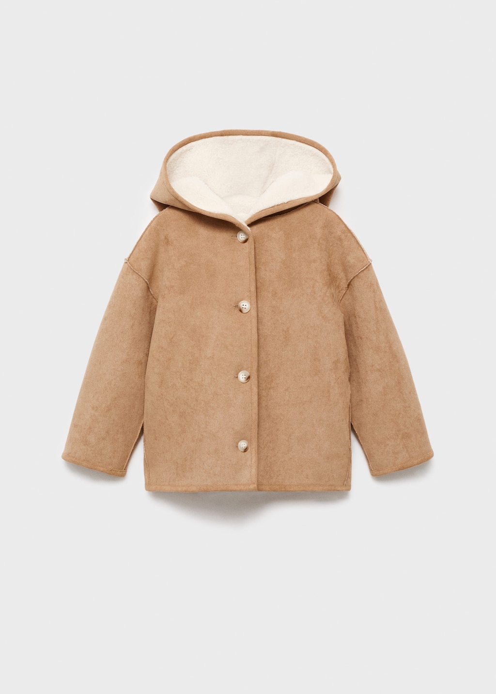 Reversible shearling coat