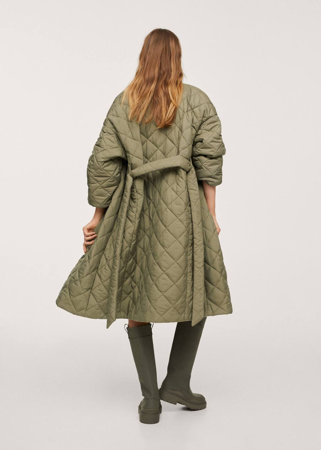mango oversize quilted coat