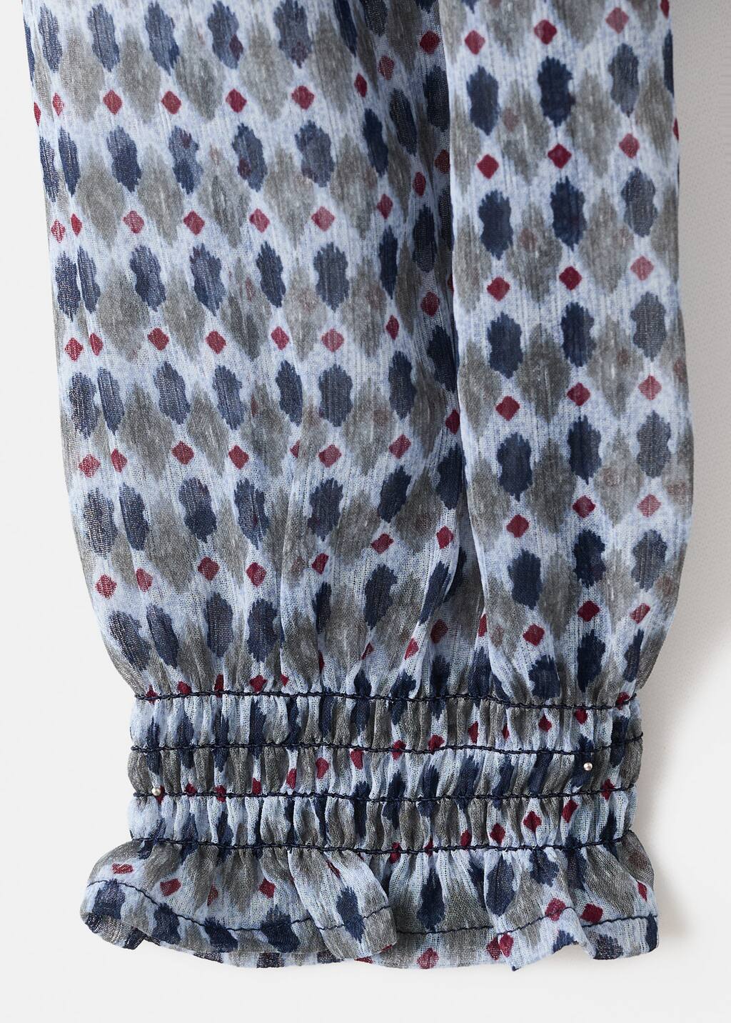 Ethnic-print blouse