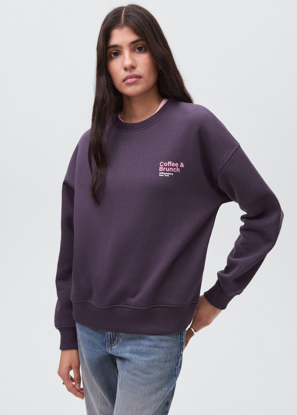 Printed cotton sweatshirt
