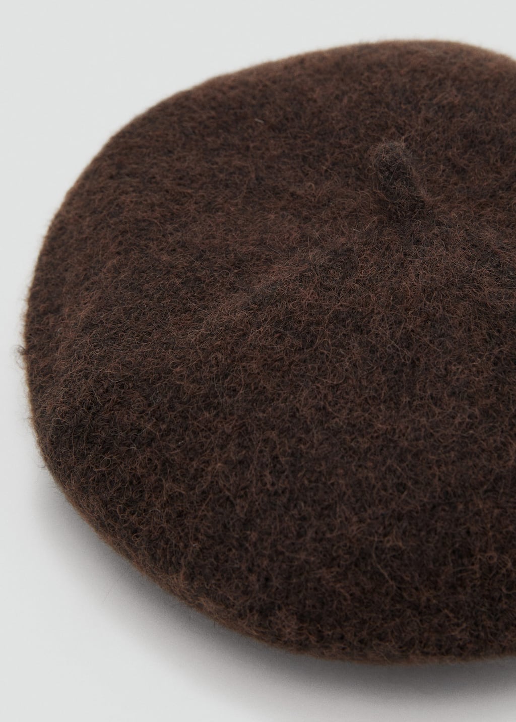 Mango Striped Beret Chocolate In Brown