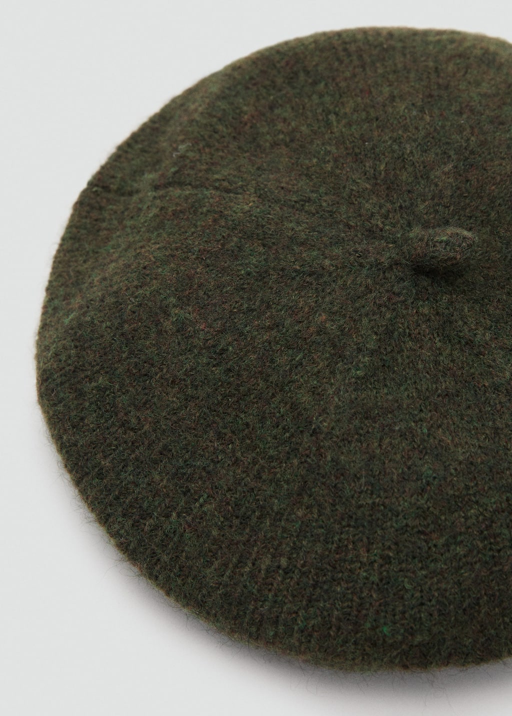 Mango Striped Beret Medium Green In Green