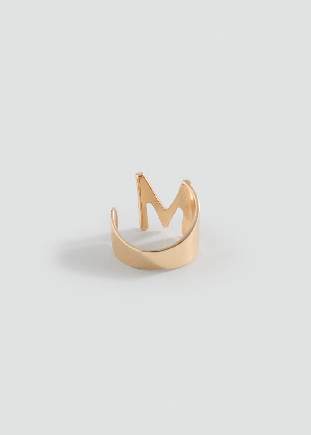 Mango Teen Letter Design Ring Gold