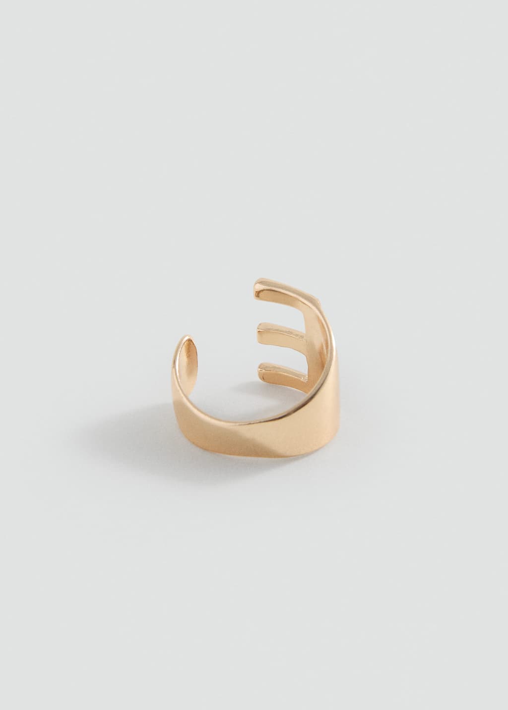 Mango Teen Letter Design Ring Gold