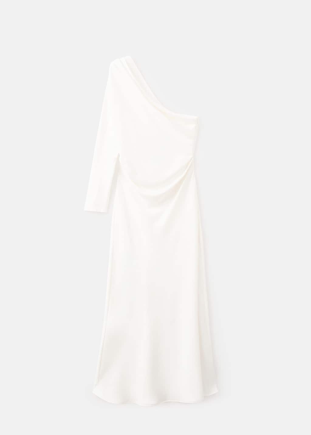 Mango Robe Asymétrique Cut-out Écru - Femme - Xs - In White