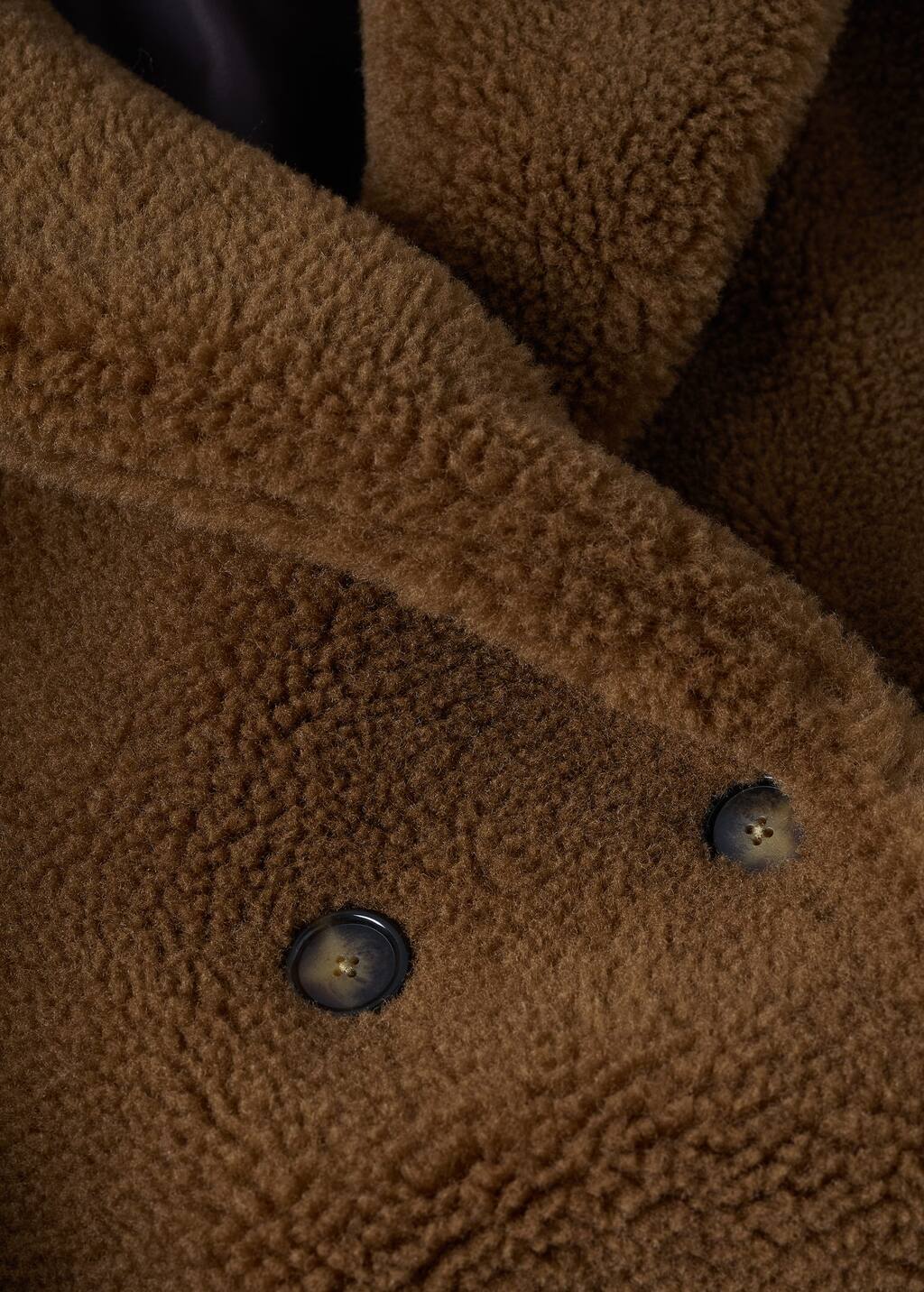 mango faux shearling oversized coat