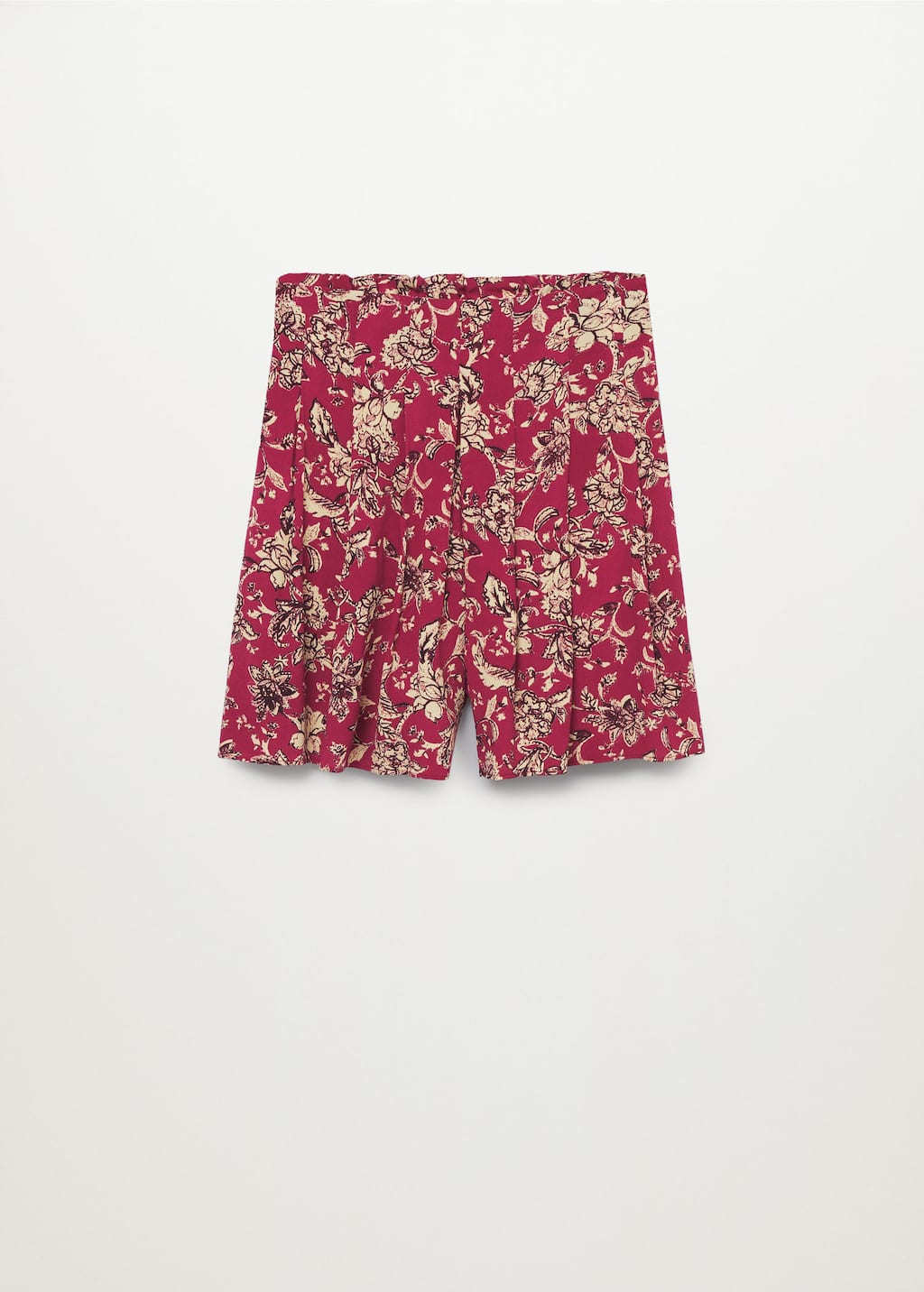 red flowy shorts