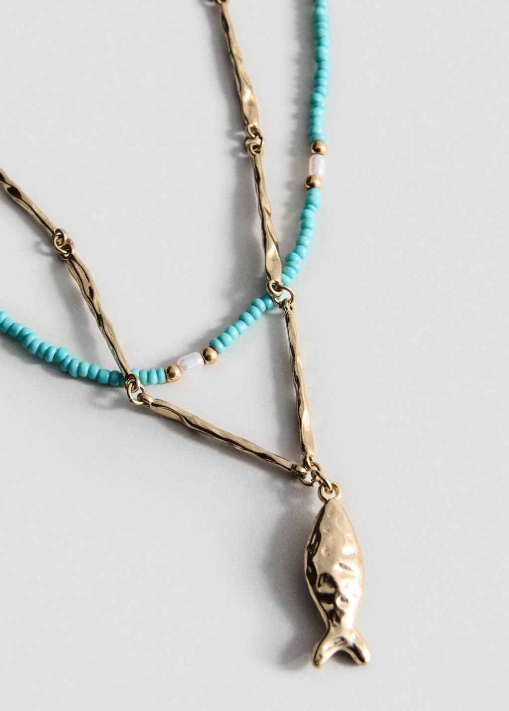 Mango Collier Double Combiné Or - Femme - Taille Unique -