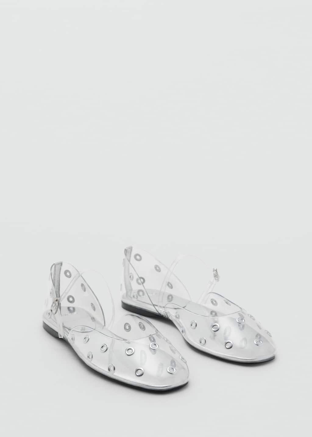 Mango Chaussures Vinyle Aillets Argent - Femme - 41 -  In Silver