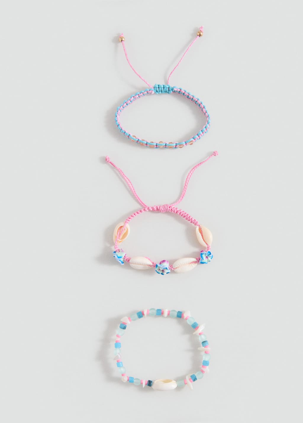 Mango Pack Of 3 Bracelets Pink
