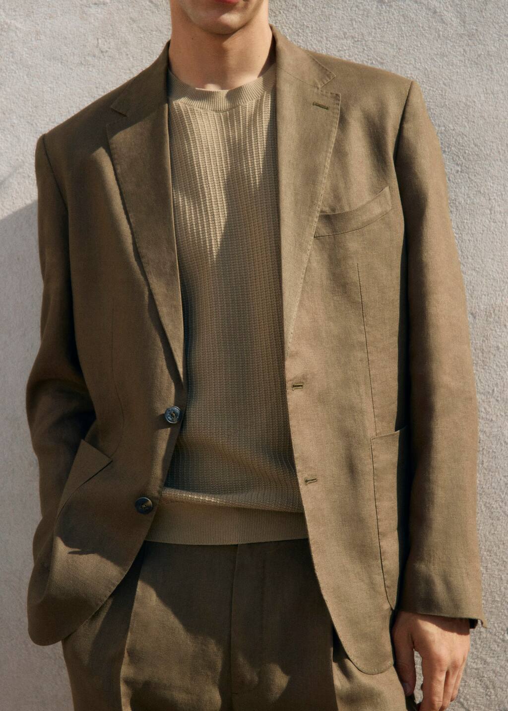 Salerno suit blazer 100% linen slim fit