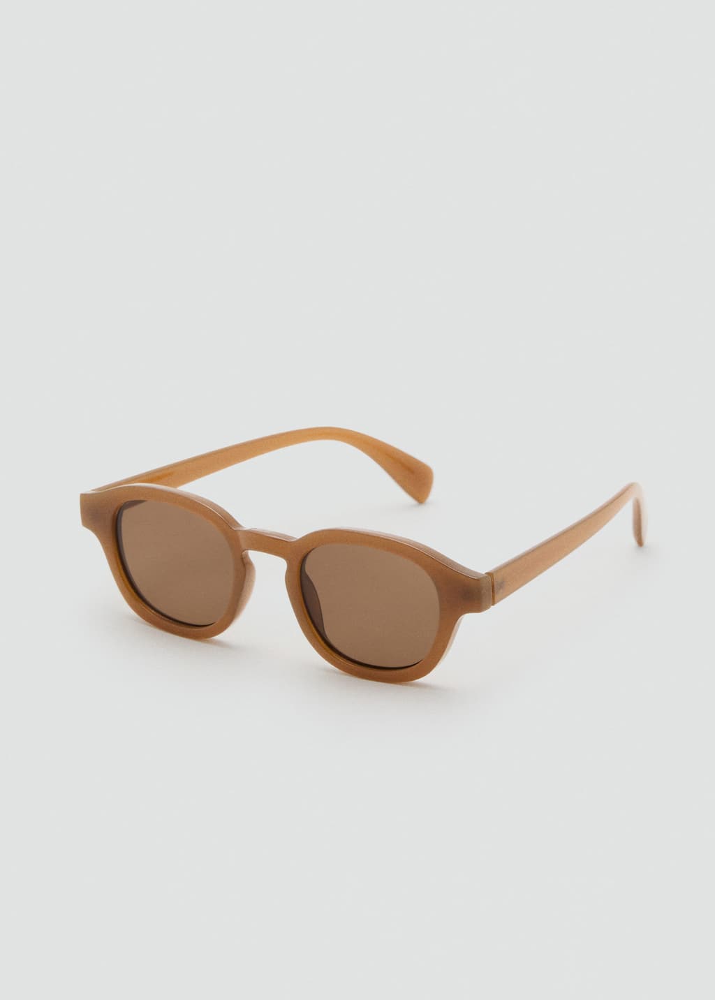 Mango Man Lunettes De Soleil Monture Plastique Caramel - Homme - Taille Unique -