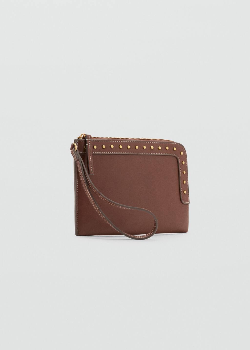 Mango Studded Leather-effect Case Leather