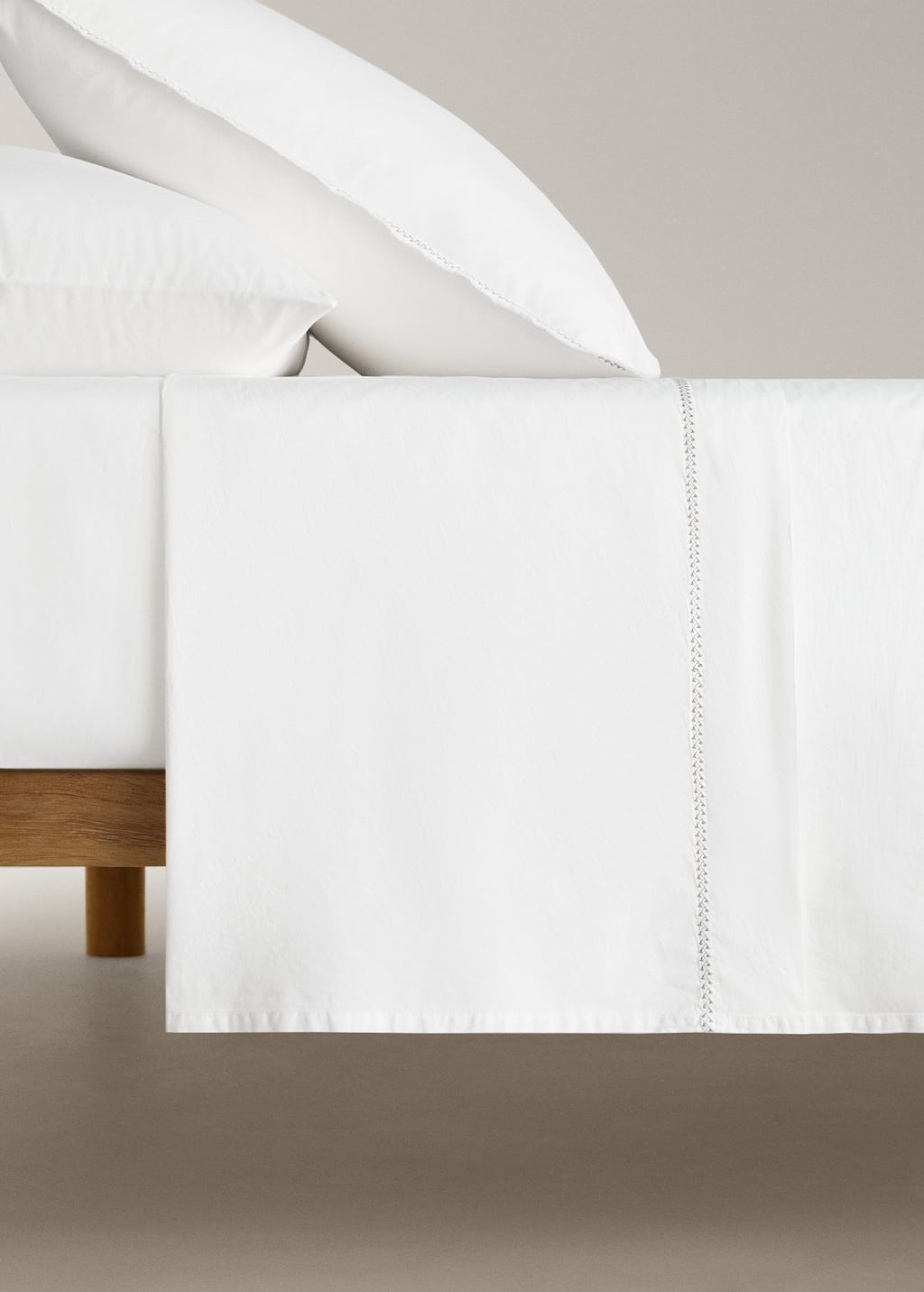 Mango Home Drap Blanc Cassé - Home - Lit 180/200 Cm - In White
