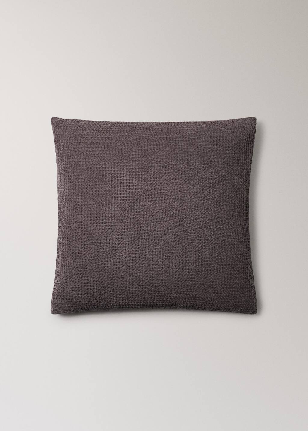 Mango Home Two Cotton Waffle Percale Pillowcases 60x60 Cm Blackberry