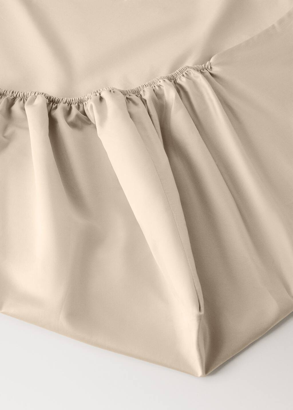 600-thread washed cotton fitted sheet for 150/160 cm bed
