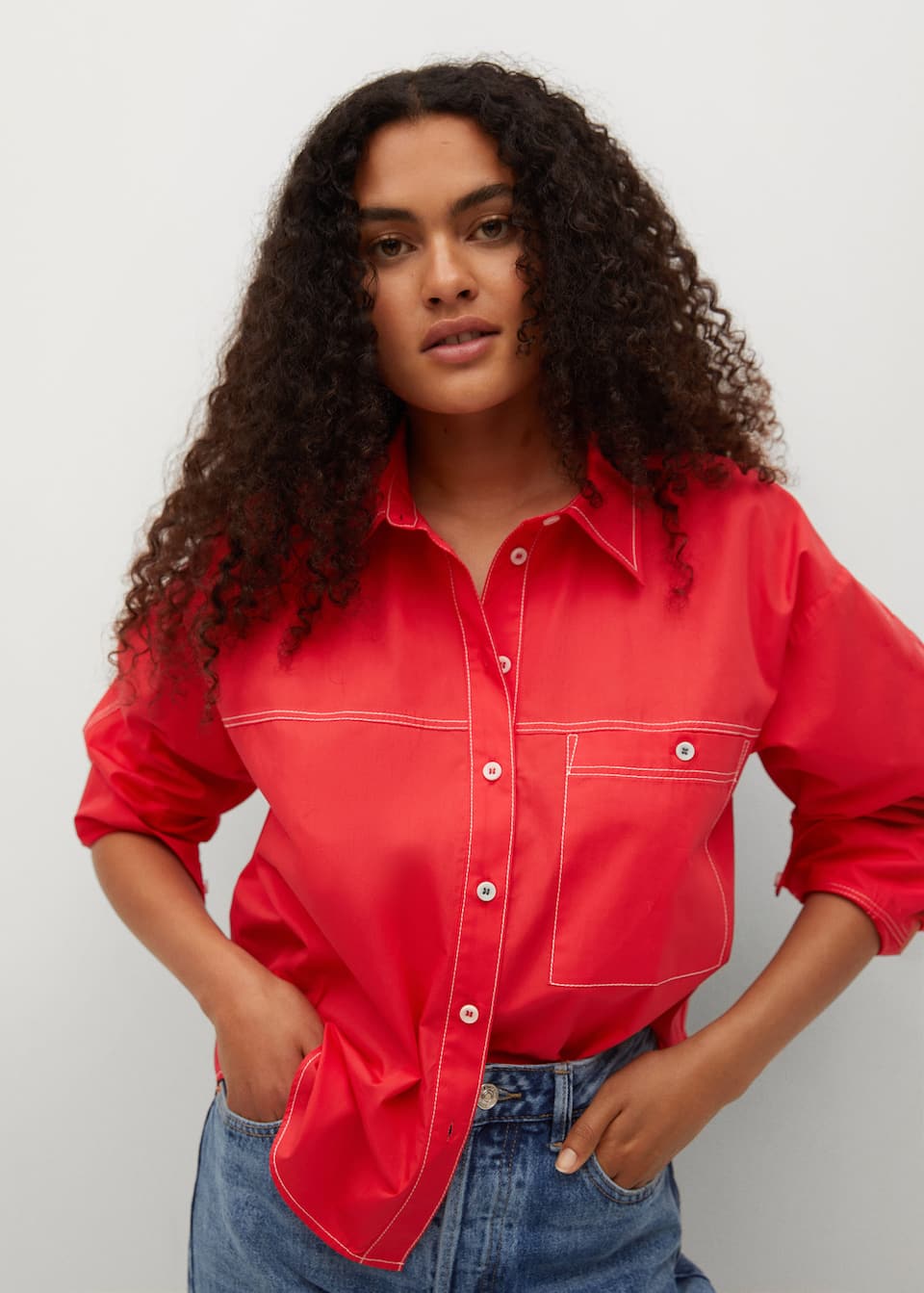 100% cotton shirt - Mango