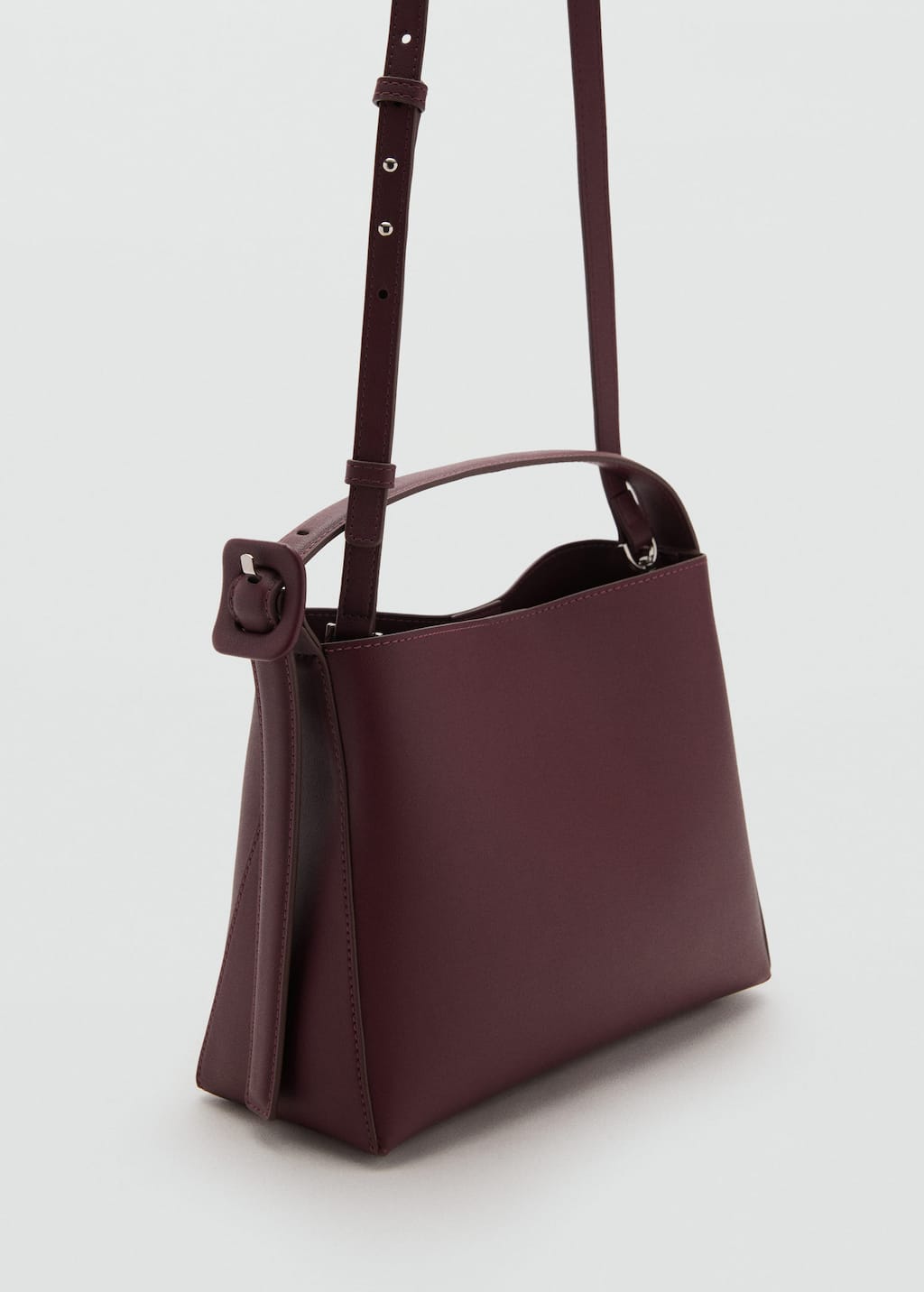 Mango Mini Sac Cabas Boucle Bordeaux - Femme - Taille Unique -  In Burgundy
