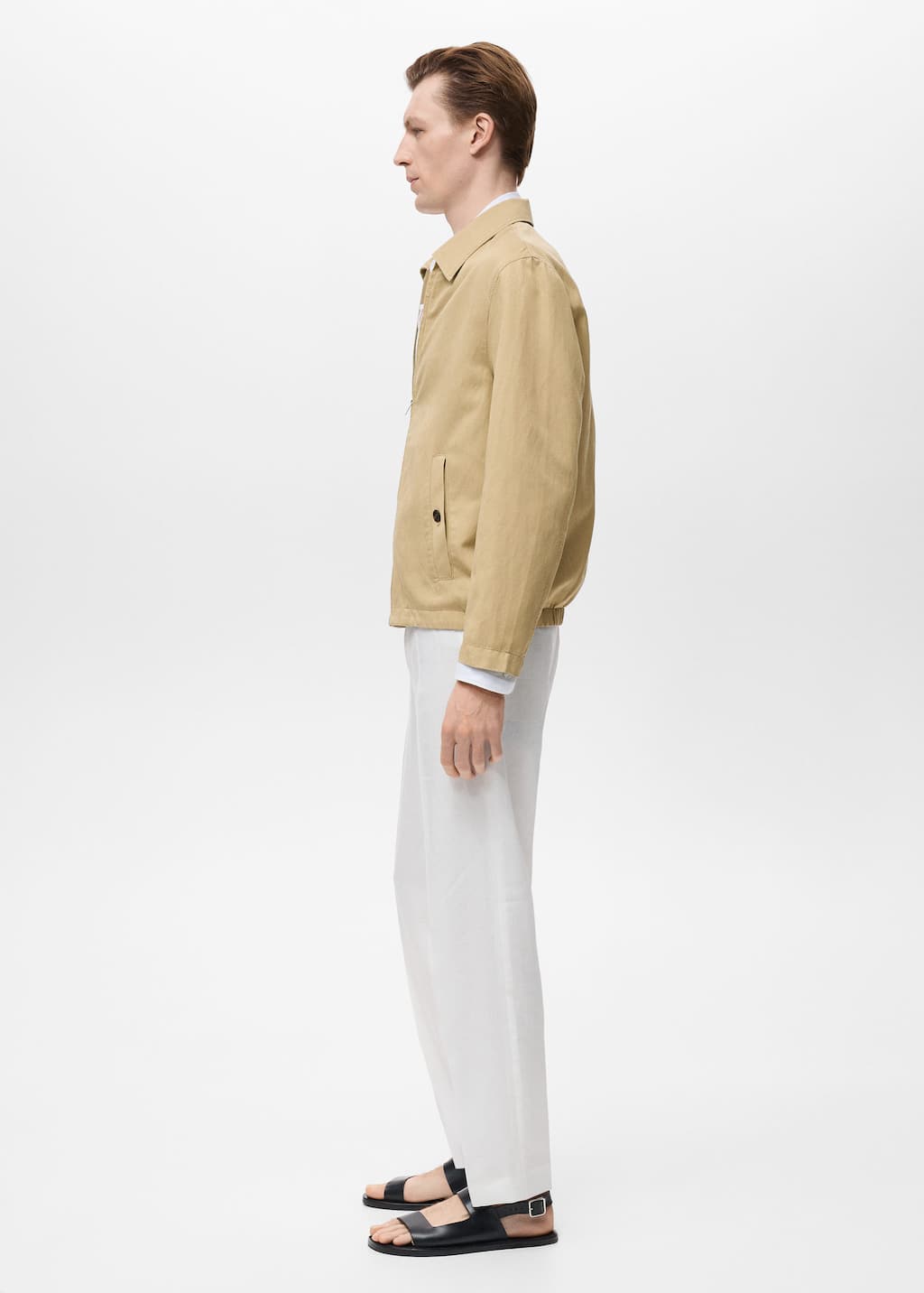 Zipper linen jacket